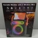 VTSGN Portable Bluetooth Karaoke Machine for Adults  PA System with 2 Wireless Microphones, Disco Lights, Perfect for Outdoor Parties & Family Gatherings