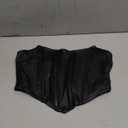 WDIRARA Women's PU Leather Strapless Party Club Tube Tops Sleeveless Bandeau Crop Top (Medium, Black)