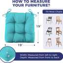 IASEAHK Outdoor Chair Cushions Set of 2, 19" x 19" x 5", Waterproof Outdoor Seat Cushions for Patio Furniture, Fade-Resistant Patio Chair Cushion, Dining Wicker Chair Pads for Porch Garden, Teal