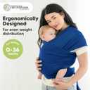 KeaBabies Baby Wrap Carrier - All in 1 Original Baby Carrier Newborn to Toddler Sling, Easy to Wear, Hands Free Bonding, Lightweight, Breathable Infant Wraps (Cobalt Blue)