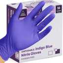 PElPU Nitrile Gloves, Disposable cleaning, Powder Free, Latex Free, Non-Sterile Protective Gloves (Large (Pack of 50))