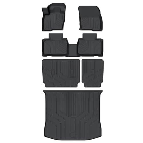 Cartist Floor Mats and Cargo Liner with Backrest Mat Fit for Ford Edge 2015-2025 2026 All Weather Floor Mats for Edge Accessories Heavy Duty