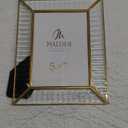 ASIN HOLDER - 5X7 RIBBED GLASS W/GOLD METAL