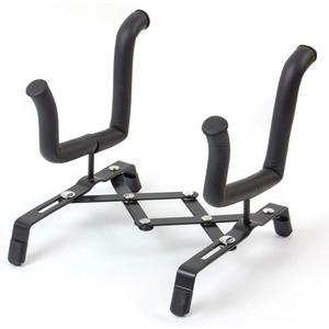 2 x lotmusic Ukulele Violin Stand Holder Foldable for Soprano Concert Tenor Ukelele 4/4 3/4 2/4 1/4 Violin Metal Black From Kmise