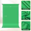 Forlogic Green Screen Backdrop Kit with Stand, 8x5.3ft Portable GreenScreen Background Stand for Streaming Video and Photography Shoots