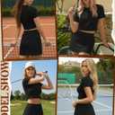 Neer Women's 2 Piece Skort Sets 95% Cotton Cropped Short Skirt Sets Round Neck Loose T Shirts Athletic Summer Casual Outfits (Black, S)