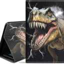 Case for All-New Kindle Fire HD 10/Fire HD 10 Plus Tablet 10.1 inch (11th Generation, 2021 Released) - Slim PU Leather Cover with Auto Sleep Wake, Dinosaur