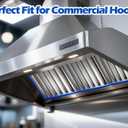 NOOTA Pack of 6 Hood Filters 19.5W×24.5H Inch, 430 Stainless Steel for Commercial Hood Filters, Range Hood Filter for Grease Rated Commercial Kitchen Exhaust Hoods