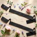 Ouligay 2PCS Wig Band for Lace Front Black Lace Bands for Wigs No Slip Wig Bands Adjustable Elastic Lace Bands for Wigs Wig Band with Ear Cut Outs Comfortable Lace Melting Band