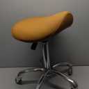 Saddle Stool Chair with Wheels,Ergonomic Swivel Rolling Height Adjustable for Salon Beauty Clinic Dentist Tattoo Home Office (Camel)