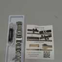 GOLDTOLUCK Stainless Steel Band Compatible with Samsung Galaxy Watch 8 7 6 5 4 Classic FE Pro 40mm 44mm 46mm 43mm 47mm 45mm 42mm 20mm Men Women Milanese Replacement Metal Elegant Casual (Black&Black)