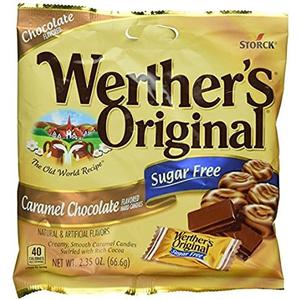 Pack Of 2 Werther`s Original SUGAR FREE Caramel Chocolate Flavor (1-2.35 oz bag), Best Buy 12-31-2026