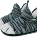 Women Men House Slippers Rubber Sole Indoor Slippers Socks Fuzzy Lightweight Non Slip Barefoot Slippers (8-8.5 Women/7-7.5 Men, Cyan)