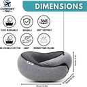 Ergonomic Memory Foam Travel Pillow - 360 Neck & Head Support, Breathable Cover, Portable with Travel Bag, Includes 3D Sleep Mask & Earplugs, Essential for Airplane Travel