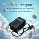 120Watts, Voltage Converter 110v to 220v, 110 to 220 Voltage Converter, Transformador de 110 a 220, Step up Transformer 110v to 220v, Applicable to Appliances with a Power of 120 Watts or Less