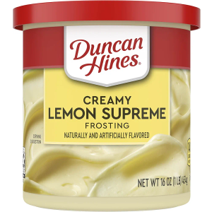Duncan Hines Creamy Lemon Supreme Flavored Frosting, Easter Baking, 16 oz. (Pack of 8), BBD 04/16/2026