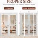 Yotache White Magnetic Screen Door Fit 60" x 80" Doors, Screen Size 62" x 81" Double Door Screen Mesh for Sliding Door
