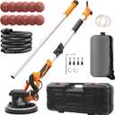 Drywall Sander 1250W,11.5A Electric Drywall Sander with Vacuum,with 12 PCS Sanding Discs, 5 Variable Speed, Xtension Handle,LED Light,Variable Speed 500-1800RPM