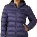 32 Degrees Heat Womens Lightweight Packable Hooded Jacket  Water Resistant Travel Puffer (X-Small, Graystone)