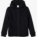 Amazon Essentials Hoodies - Boys' Zip-Up Sweatshirt, Black, Size 6-7 Years
