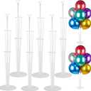 6 Sets Balloon Stand Kits, Balloon Sticks Holders with Base for Table Graduation Birthday Baby Shower Gender Reveal Party Decorations