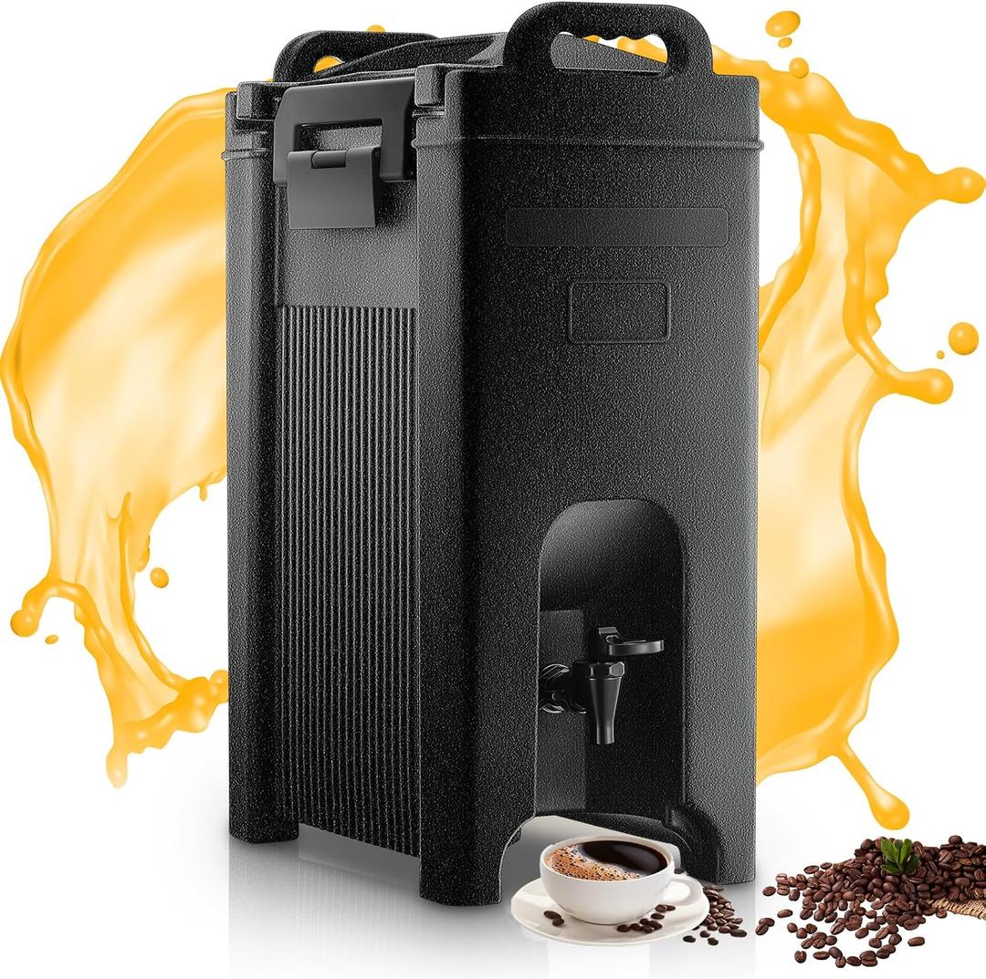 Insulated Beverage Dispenser 5 Gal, Commercial Hot/Cold Drink Dispenser for Coffee Shop, Large Parties, Church Gatherings, Camping, Heavy Duty Beverage Cooler with Faucet for Outdoor (No Electricity)