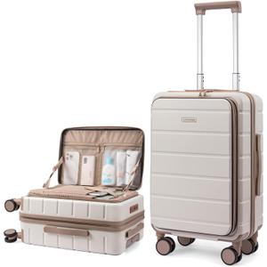 LOVEVOOK Carry On Luggage 22x14x9 Airline Approved with Spinner Wheels, 20 Inch Small Carry On Suitcase with TSA Lock, Expandable Hard Shell Suitcases for Men Women