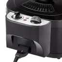 2.1-Qt (2.0L) Electric Deep Fryer with 8-Cup Oil Capacity, Adjustable Temperature Control, Timer, Easy Draining Removable Basket, Viewing Window, 1500W, Black