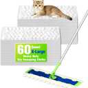 60 Count XL Dry Sweeping Cloths Compatible with Swiffer Sweeper XL Mop