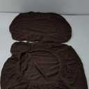 Yikko Chair Seat Covers, High-Density Check Jacquard Ekedalen Seat Covers for Dining Kitchen Restaurant Banquet, Stretch Removable Washable Chair Seat Cushion Protector (8 Brown)