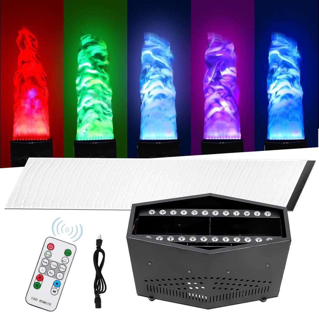 RGB Fake Fire Flame Light with 36 LED Light 6ft Artificial Simulated Flames Lamp Atmosphere Effect for Stage Halloween DJ Party Lighting Nightclub Campfire Party Special Holiday