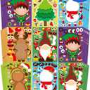 42 Sheets Christmas Party Favor Stickers for Kids, Christmas Goodie Bag Stocking Stuffers Face Stickers, Gifts Games Activities Holiday Sticker Crafts for Kids