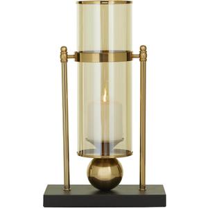 CosmoLiving by Cosmopolitan Metal Hurricane Lamp 10" x 5" x 17"
