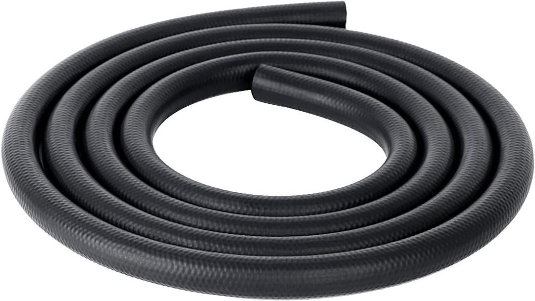 LokoCar Rubber Fuel Hose Line Push Lock 3/8" ID SAE 30R7 NBR 10ft 300PSI Black