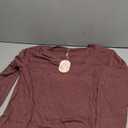 Zeagoo Women Long Sleeve Tops Dressy Casual V Neck Tshirts Basics Tee 2025 Fall Trendy Clothes (Small, Red)