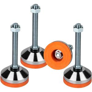 Heavy Duty Leveling feet,Leg Leveler 2.36" Dia Base,Adjustable Leveling feet M12 Thread, 1300 Lb Capacity,Capacity for Workbench, Machine, Cabinet, (D60xM12x100,4 Pack)
