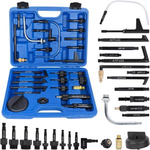 27PCS Transmission Fluid Filling Adapter Automatic Transmission Fluid Oil Filling Adapter, ATF Filler Adapter Set Transmission Fill Adapter Compatible with Nissan, VW, Audi, CVT, BMW, Benz
