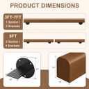 Wooden Handrails for Indoor Stairs - Wall Mounted Wood Stair Railing-Walnut