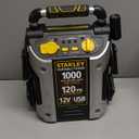 STANLEY J5C09 JUMPiT Portable Power Station Jump Starter: 1000 Peak/500 Instant Amps, 120 PSI Air Compressor, USB Port, Battery Clamps