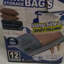 TAILI 12 Pack Vacuum Storage Bags, LONG SIDE ZIP (39x28 inch) Vacuum Seal Bags for Clothing, Jumbo Storage Space Saver for Beddings, Comforters, Blanket, Pillows and Clothes