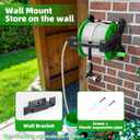 SPECILITE Portable Garden Hose Reel with 75ft Heavy Duty 304 Stainless Steel Water Pipe, Wall Mount Lightweight Winder Combo with Nozzle for Outside, Yard, Patio
