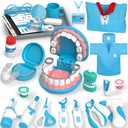 Lehoo Castle Doctor Kit for Toddlers 3-5, Kids Dentist Play Set, Toys for 4+ Year Old Girls Boys, Pretend Play for Toddlers 2-4, Kids Doctor Playset, Medical Kits for Boys 3+