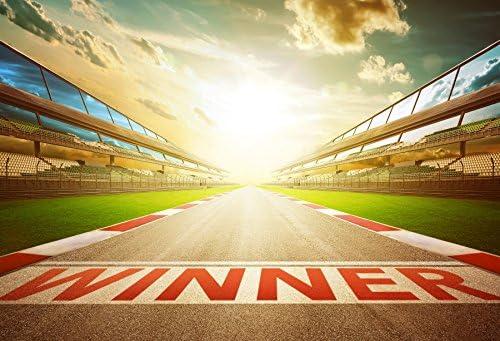 Race Track Photography Backdrops - Photo Background - Yeele 7x5ft Vinyl Racing Competition Sports Circuit Backdrop Man Boy Girl Youngster Portrait Shooting Studio Props