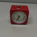 Alarm Clocks Metal Alarm Clock Wall-mountable Alarm Clock Silent Desk Clock Battery Operated Easy to Operate Suitable for Bedroom Travel Desk Kids (Color : Red, Size : 12 * 12 * 8.5cm)