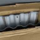 zizin 2 Pack Galvanized Raised Garden Bed Metal Oval Raised Garden Beds Outdoor Planter Box for Vegetables (6x3x1FT, Silver)