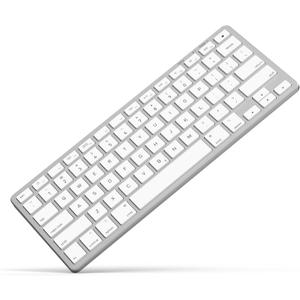 Compact Wireless Keyboard for Apple Mac OS with Optimized Shortcut Keys,Bluetooth-Enabled Connection, 45-Day Life Recharageable Battery, Scissor-Switch Keys Typing for iMac/Mac mini or MacBook Laptop