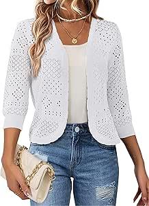 GRACE KARIN Womens Long Sleeve Button Up Cable Knit Cardigan Lightweight 2025 Crewneck Button Down Sweaters for Women, L