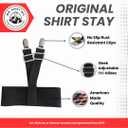 World's Greatest Shirt Stays for Men - Original Shirt Stay - Veteran Owned | American Made (White, L)