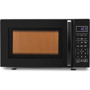 Amazon Basics Countertop Microwave Oven with LED Light and Child Lock, 700W, 0.7 Cu.ft, Black