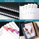 4 x Planner 2026-2027 - Planner 2026 (Jan 2026 - Dec 2026), 2026 Weekly and Monthly Planner 6.3  8.4, Notes, Thick Paper, Back Pocket, Twin-wire Binding